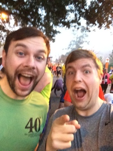 Brian and I at the starting line. Too excited for our own good.